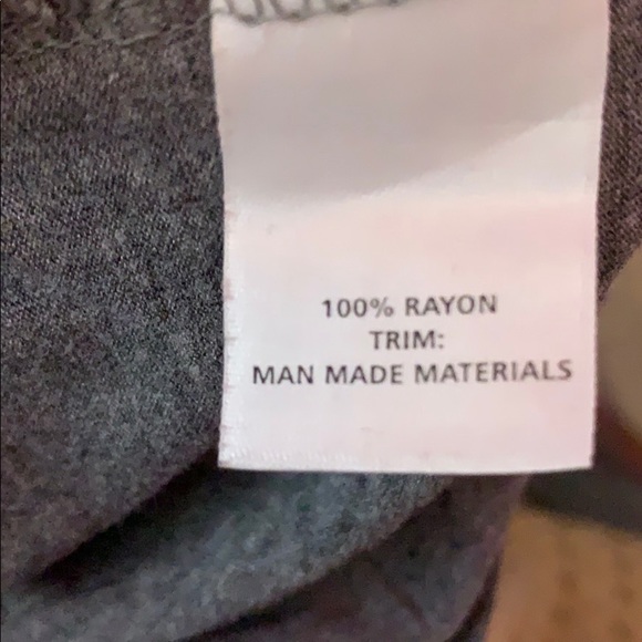 Halogen 3/4 length sleeve vegan leather trim tee - Picture 8 of 9